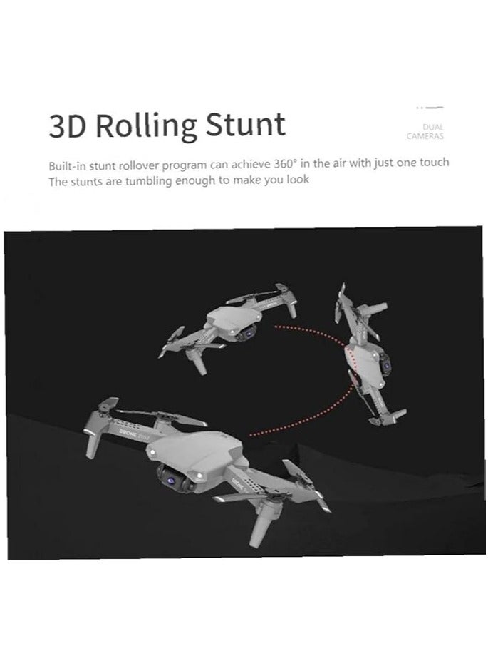 Mini Drone E99 Foldable RC Quadcopter with 4K Dual HD FPV Camera | Compact WiFi Drone with Live Video, Altitude Hold, Headless Mode, One-Key Start, 360° Flip – Easy-to-Fly Drone for Beginners, Kids & Adults – Lightweight & Portable Travel Drone  - Image 2