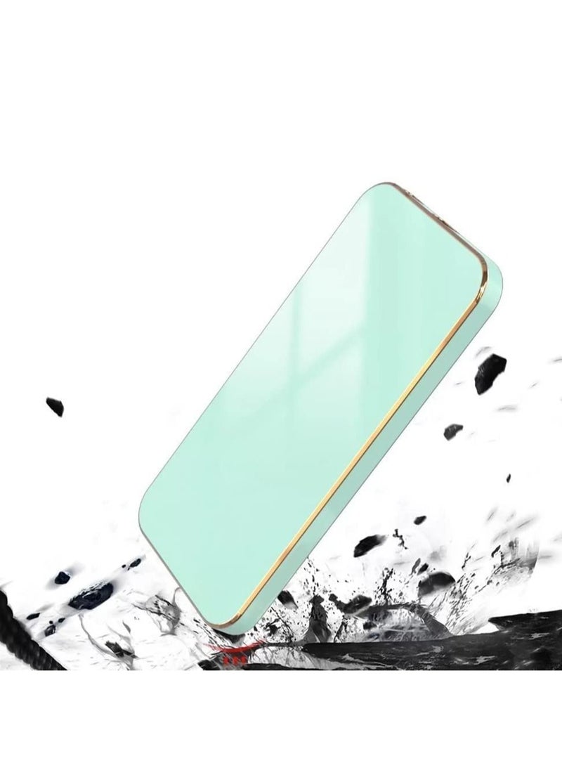 Generic - TECNO Spark Go 2023 / TECNO POP 7 / Infinix Smart 7 4G Green Mobile Phone Case Cover, Luxury Plating Soft Back Cover, Raised Full Camera Protection - Image 1