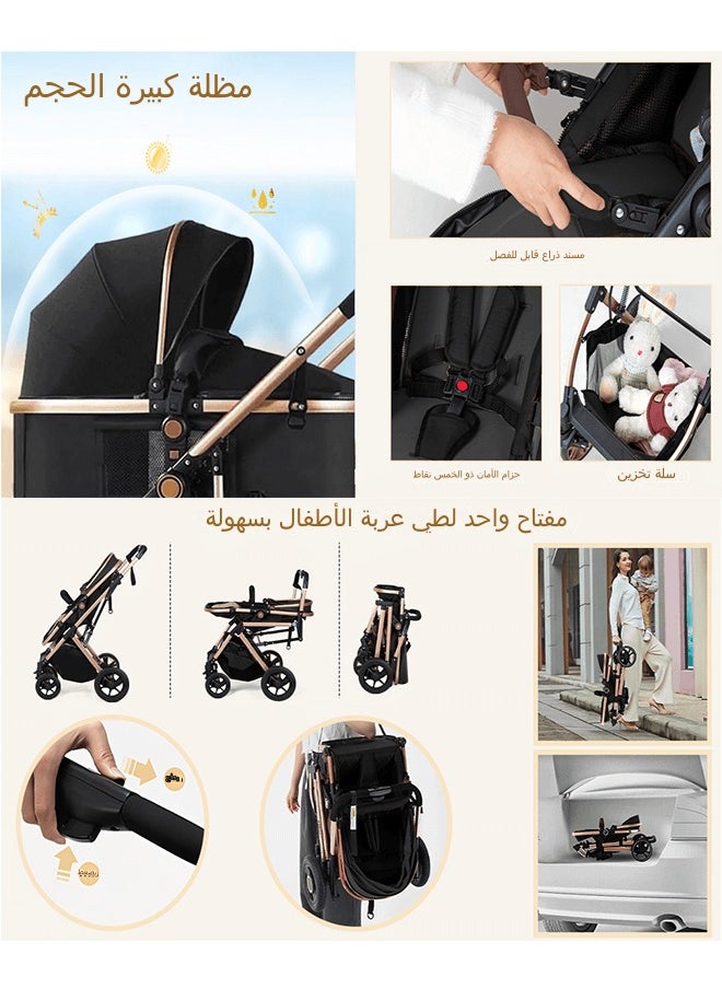 Riolio Luxury Portable Baby Stroller: 0-3 Years, Multi-Functional Design for Elite Saudi Families  - Image 3