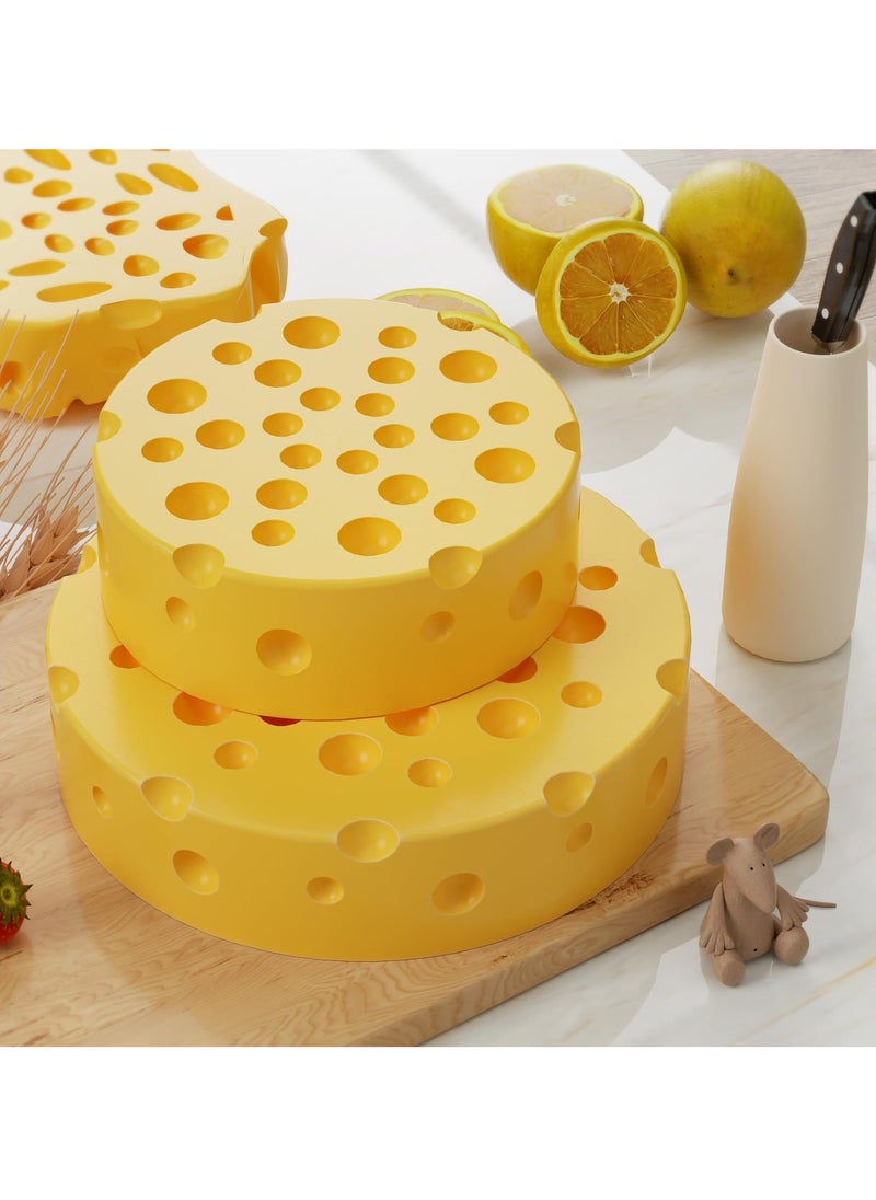 SYOSI Cake Mold, Cheese Mold, for Baking, Round Cake Baking Pan Non-Stick Quick Release, 6 inch + 8 inch Cake Mold, Resin Casting Mold, Soap Making Molds, Silicone Mold for Candle Home  - Image 2