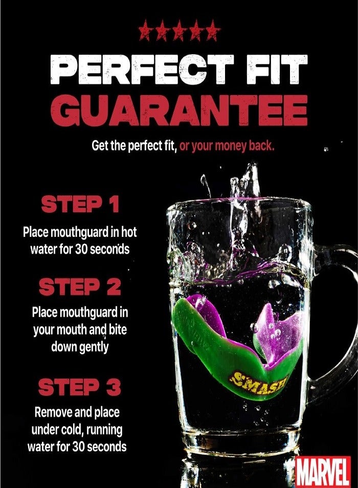 MARVEL The Hulk mouthguard for Junior, Full contact for all sports including rugby, martial arts, boxing, ice hockey and all contact sports - Image 5