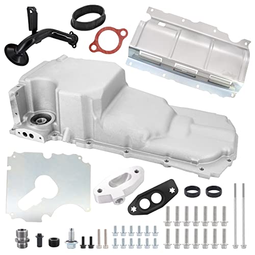 Tektall LT GEN V Swap Retrofit Oil Pan Kit Low Profile Oil Pan & Pickup Tube Kit for 67-92 Camaro/Firebird 64-72 A-Body 78-87 G-Body for G.M GEN V LT1 LT4 L83 L86 5.3 6.2 - Image 1