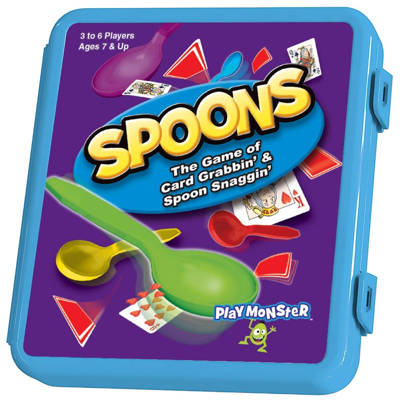PlayMonster Spoons - Classic Game Comes with Spoons Included and Case for Easy Carrying! - 3-6 Players - for Ages 7+ - Image 1