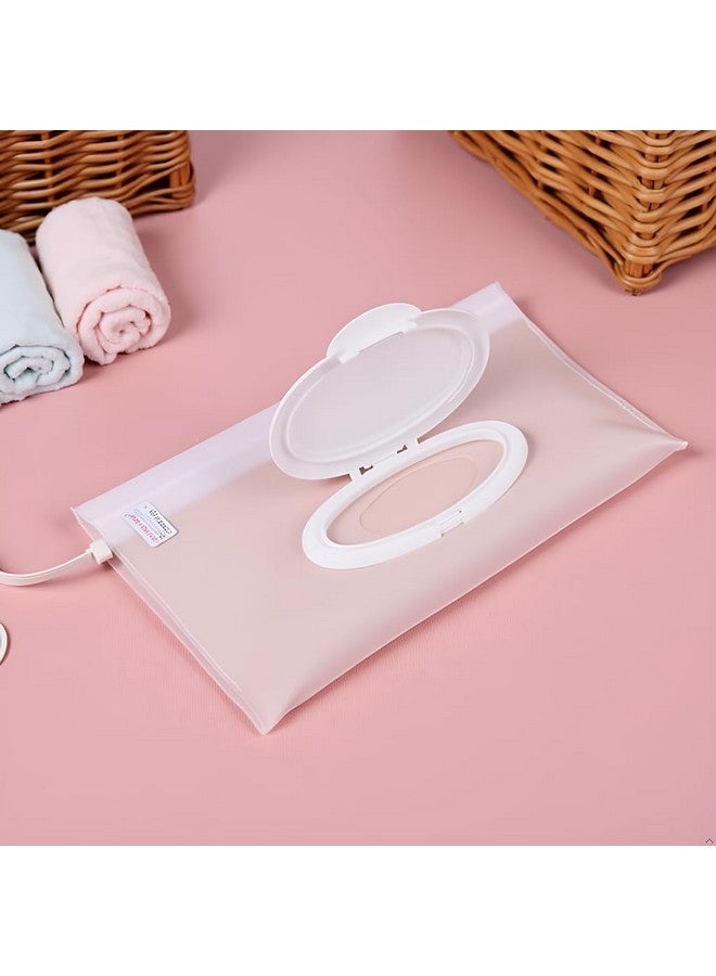 DPWOUM Baby Wipe Case Travel Holder Keeps Wipes Moist Set of Wet Wipes Holders Cases Portable Travel On The Go Refillable Dispenser Container Waterproof Wipe Container with Sealed Zipper - Image 3