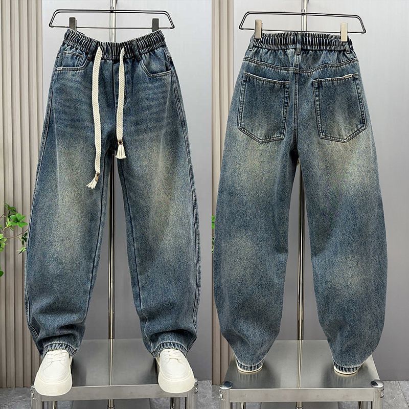 Unisex Classic Denim Jeans Loose Fit Daily Outdoor Wear - Image 1