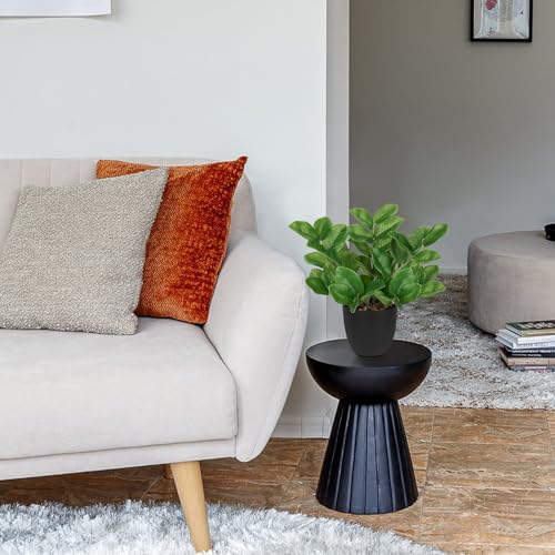 Briful Faux Plants Indoor, Artificial ZZ Plants in Black Pot Fake House Silk Plants for Home Office Dining Table Shelf Decor Bathroom Aesthetic (Green, 1Pack) - Image 5