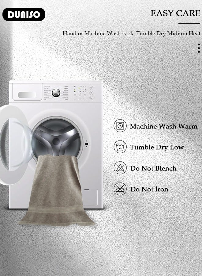 DUNISO منشفة استحمام ميكروفايبر، منشفة جسم ناعمة ماصة، منشفة سريعة الجفاف متعددة الاستخدامات، منشفة خفيفة الوزن للشاطئ وحمام السباحة، تستخدم في السبا، اليوغا، اللياقة البدنية، الحمام 70×140 سم - Image 3