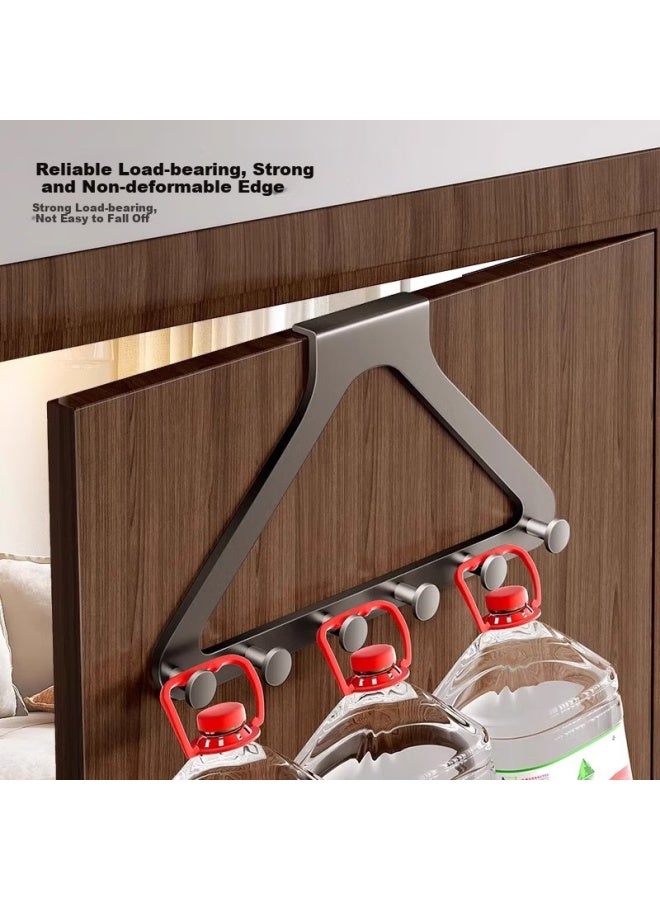 Additive Degree Adhesive Door Hooks Coat Rack No Drilling Required Adjustable Door Hanger For Bedroom Bathroom Hat And Coat Storage Rack - Image 2