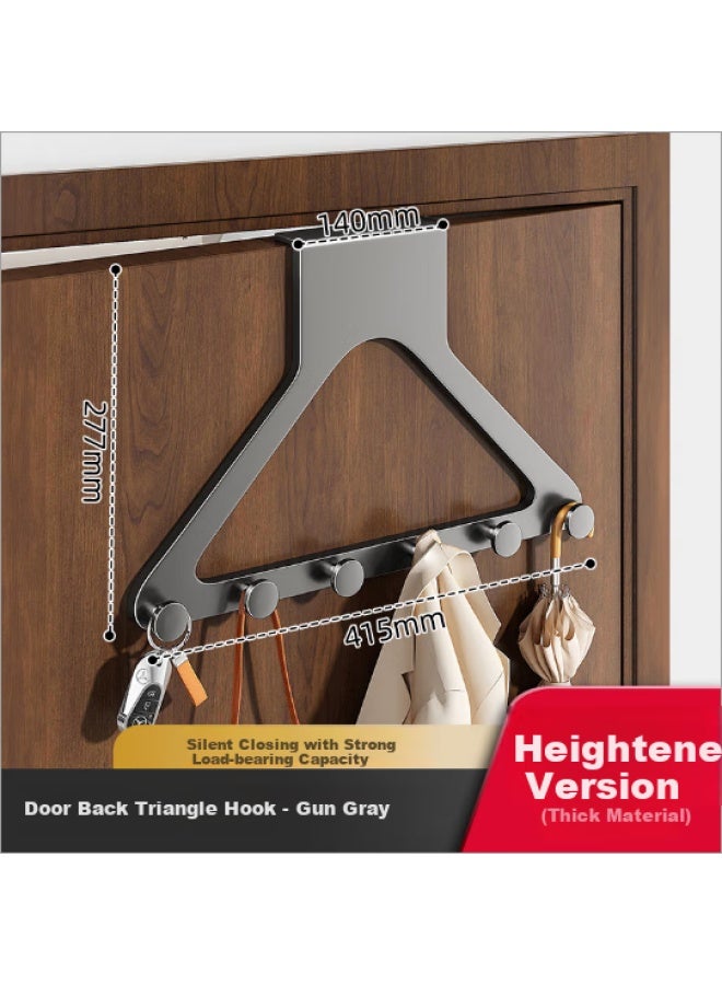 Additive Degree Adhesive Door Hooks Coat Rack No Drilling Required Adjustable Door Hanger For Bedroom Bathroom Hat And Coat Storage Rack - Image 1