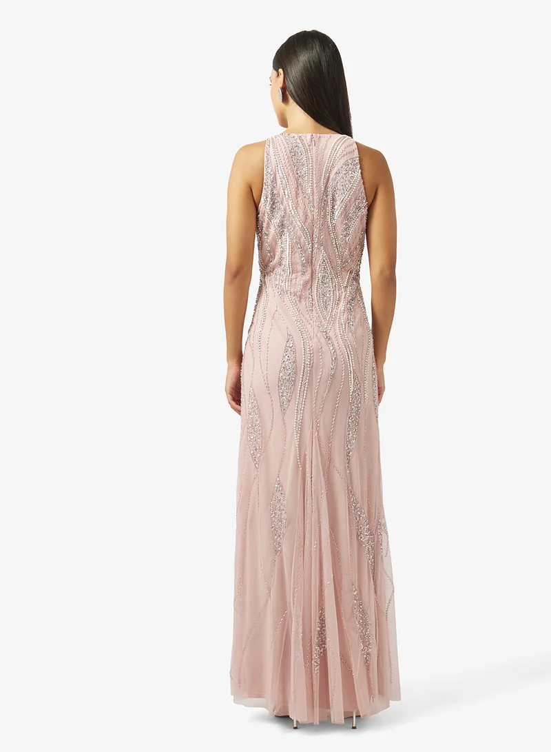 Namshi x  Halter Neck Embellished Dress for Women | Best Price UAE