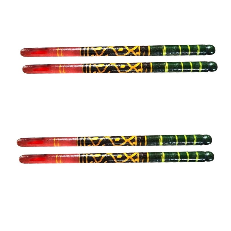 Ervio Wooden Dandiya Sticks – 2 Sets (4 Pieces) | Handmade Multicolor Sankheda Hand-Painted Garba Sticks for Navratri, Garba Nights & Traditional Festivals - Image 3