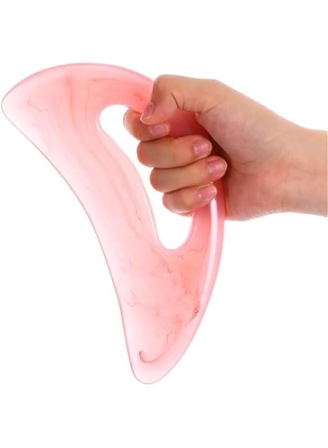Generic Large Gua Sha Massage Tool with Handle, Resin Body Guasha Scraping Tool Lymphatic Drainage Massager Anti Cellulite Massage Tools for Sculpting Back Neck Face Leg Men Women  - Image 1