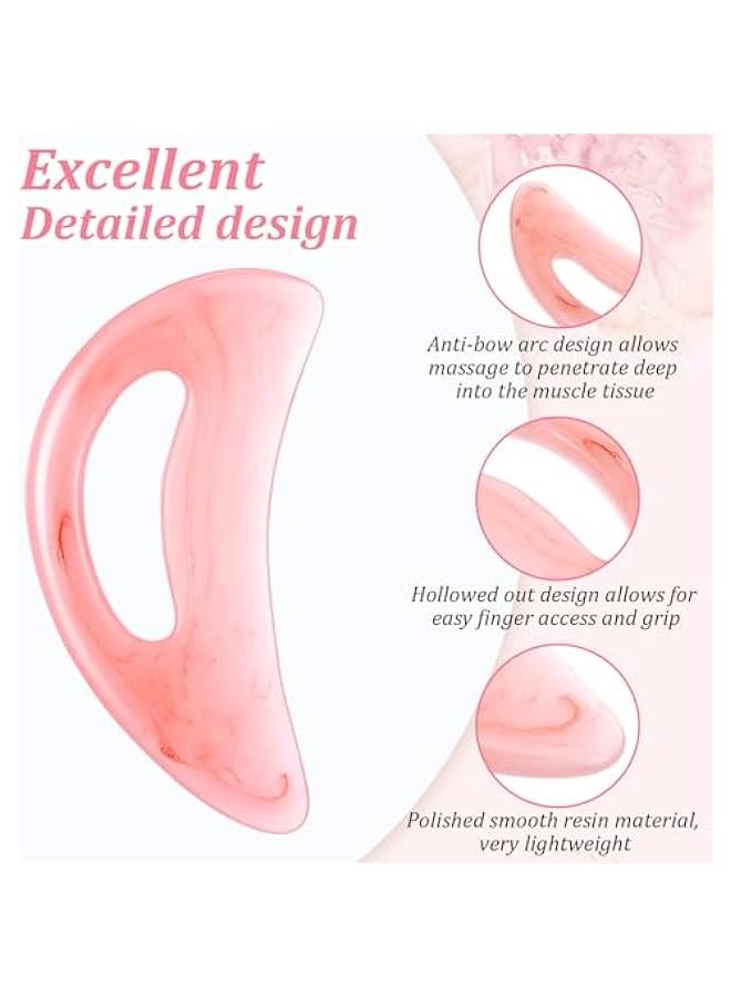 Generic Large Gua Sha Massage Tool with Handle, Resin Body Guasha Scraping Tool Lymphatic Drainage Massager Anti Cellulite Massage Tools for Sculpting Back Neck Face Leg Men Women  - Image 5