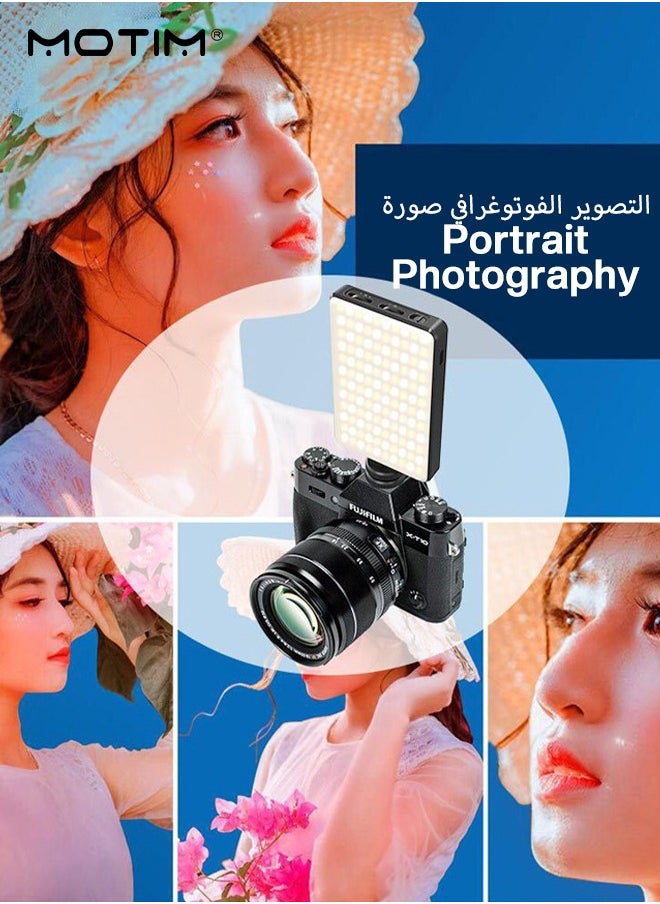 120 LED Selfie Light & Fill Light with Clip, Rechargeable Light Clip for Phone/Tablet/Camera, Adjustable 3 Color 10 Brightness Model, Selfie Light for Makeup, TikTok, Live Streaming & Video Conferencing