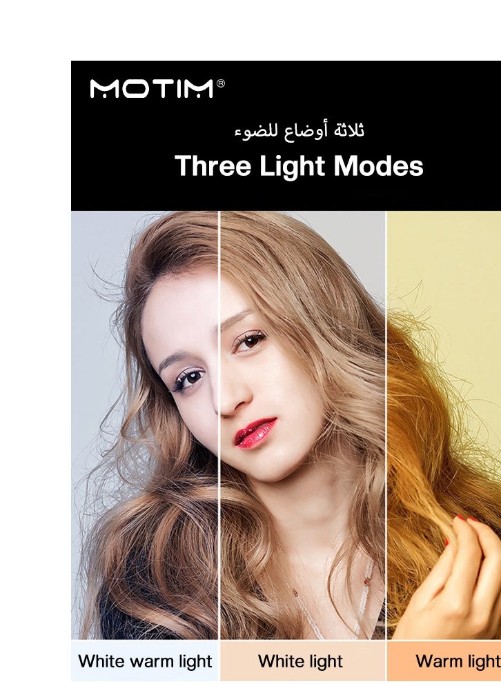 120 LED Selfie Light & Fill Light with Clip, Rechargeable Light Clip for Phone/Tablet/Camera, Adjustable 3 Color 10 Brightness Model, Selfie Light for Makeup, TikTok, Live Streaming & Video Conferencing