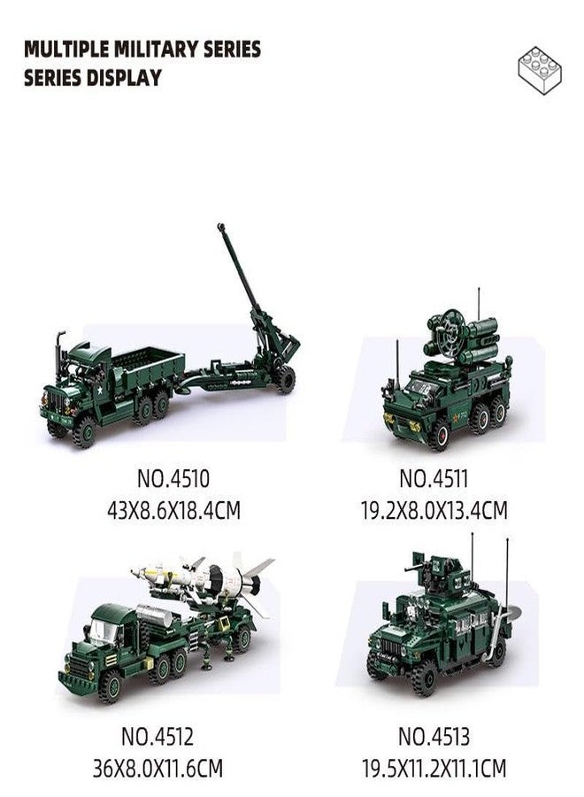 Toynagar Anti-Aircraft Missile Military Vehicle Building Blocks Set with 493 Pieces | Educational Construction Toy for Kids | Army Fans | Toy Enthusiasts | Army Vehcile | Model 4511 - Image 4