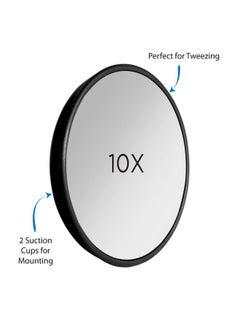 Zadro 3 Dia. Round 10Time Magnification Travel Mirror Compact Mirror Hand Mirror For Women Suctioncup Shaving Mirror  - Image 2