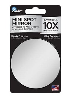 Zadro 3 Dia. Round 10Time Magnification Travel Mirror Compact Mirror Hand Mirror For Women Suctioncup Shaving Mirror  - Image 5