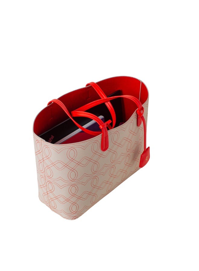 Women’s Red & White Shoulder Bag With Modern Design - Image 5