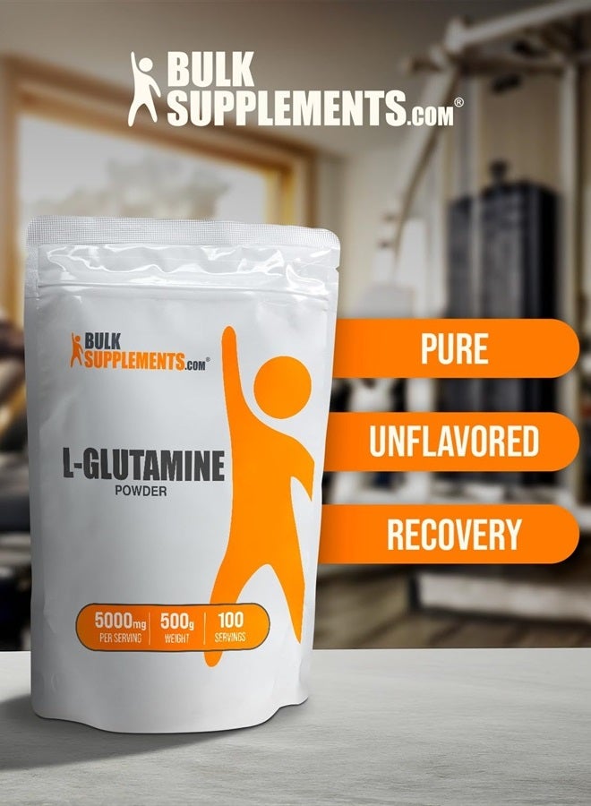 BULKSUPPLEMENTS.COM مسحوق L-جلوتامين - مكمل جلوتامين، L-جلوتامين 5000 ملغ، مسحوق L جلوتامين - بدون نكهة وخالي من الغلوتين، 5000 ملغ لكل حصة، 500 غ (1.1 رطل) (عبوة من 1) - Image 5