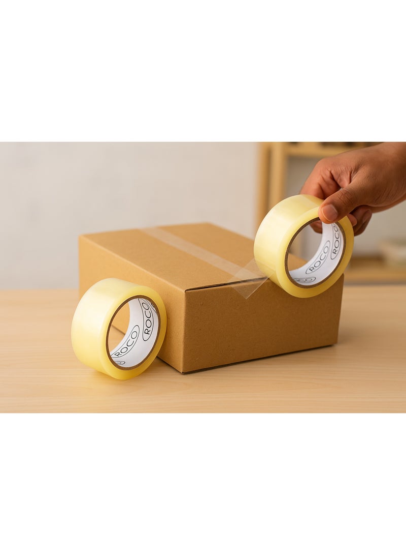 ROCO Transparent Packaging Tape 48mm x 50 Yard – Strong Adhesive, Heavy Duty Packing Tape for Home, Office & Industrial Use - Image 5
