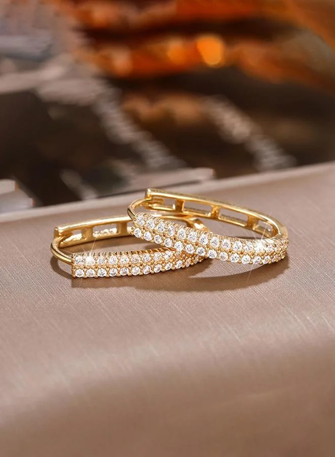 Take Two  Embellished Hoop Earrings for Women | Best Price UAE