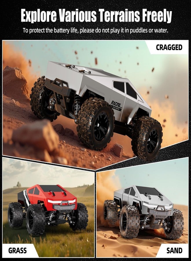 WayEee 1:18 Fast RC Car 40 KPH High Speed 4X4 Remote Control Monster Truck, All Terrain Vehicles Toy with 2 Batteries, 2.4GHz Remote Control, 2 PVC Shell Off-Road Pickup, Gift for Kids and Adults - Image 5