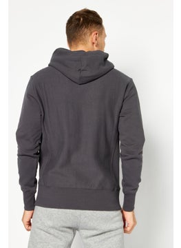 Champion Men Sportswear Fit Long Sleeves Training Hoodie, Grey  - Image 3