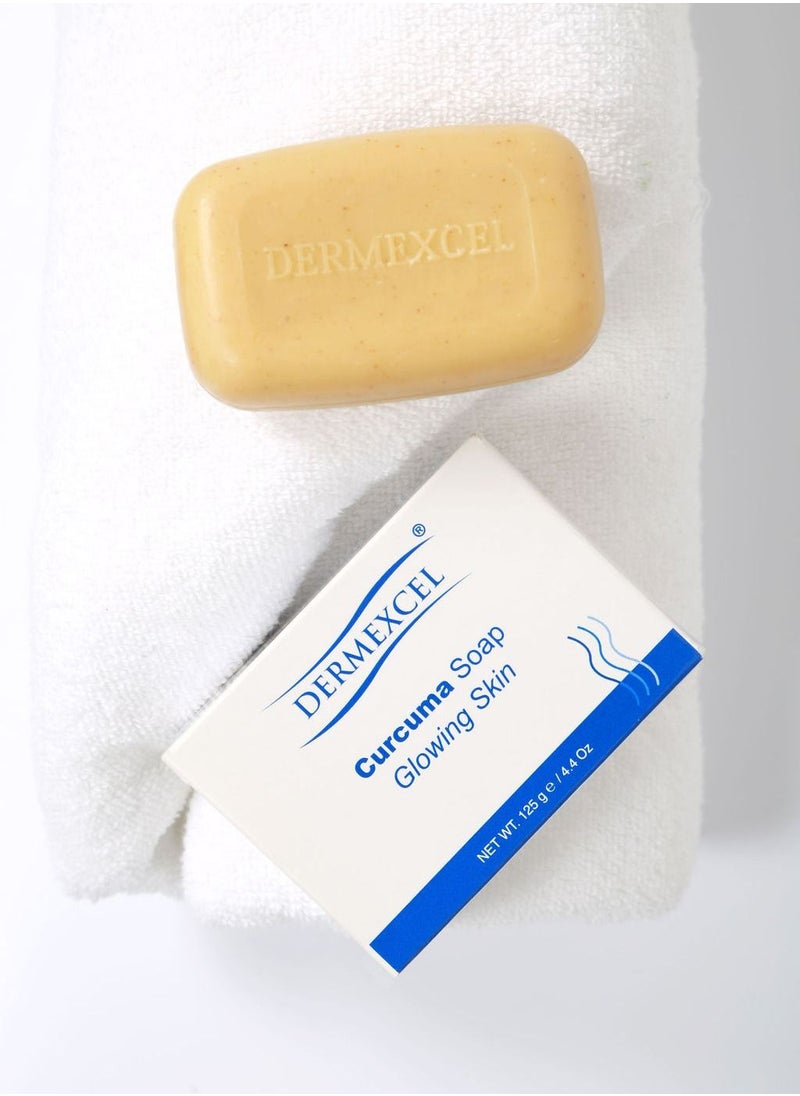 Dermexcel Curcuma Soap Glowing Skin - Organic Beauty Product - Curcuma Soap Skin-Lightening - Anti-aging soap - Spa soap -Chemical-Free Soap - Moisturizing soap Best Soap For Glowing Skin  - Image 1
