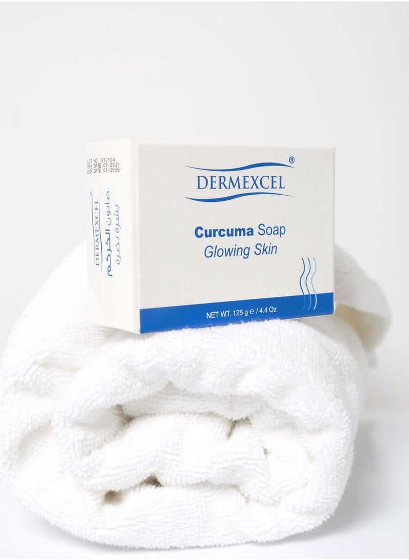 Dermexcel Curcuma Soap Glowing Skin - Organic Beauty Product - Curcuma Soap Skin-Lightening - Anti-aging soap - Spa soap -Chemical-Free Soap - Moisturizing soap Best Soap For Glowing Skin  - Image 2