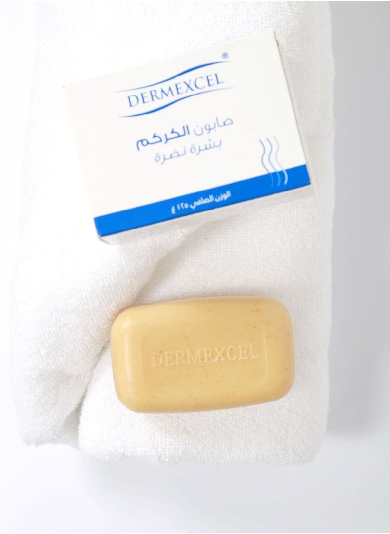 Dermexcel Curcuma Soap Glowing Skin - Organic Beauty Product - Curcuma Soap Skin-Lightening - Anti-aging soap - Spa soap -Chemical-Free Soap - Moisturizing soap Best Soap For Glowing Skin  - Image 4