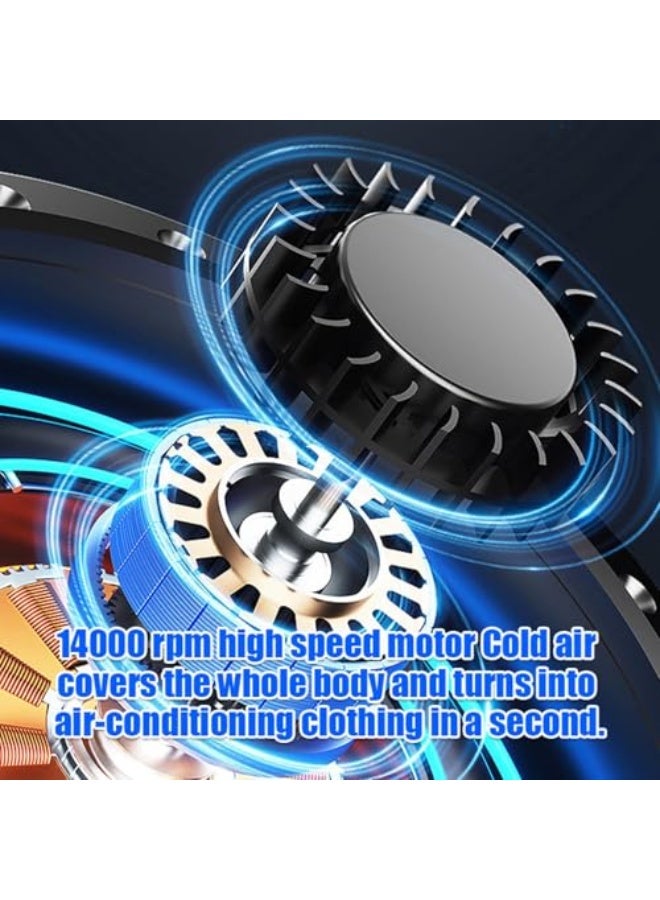 نيبمينينت تكييف الهواء محمول Tlpnb، مروحة شخصية قابلة للارتداء على الرقبة، مروحة صغيرة قابلة للتثبيت على الخصر، مروحات تبريد محمولة بسرعات هواء 3 مع ضوء للتخييم في الهواء الطلق والعمل (برتقالي) - Image 4