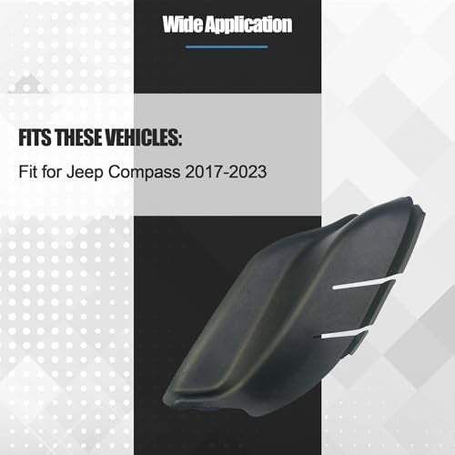 KMBNTU Front Windshield Wrap Corner Trim Right Side Fit for Jeep Compass 2017-2023 Engine Hood Hinge Cover Replace 7AA46RXFAA 5UT12RXFAB 53223828 - Image 3