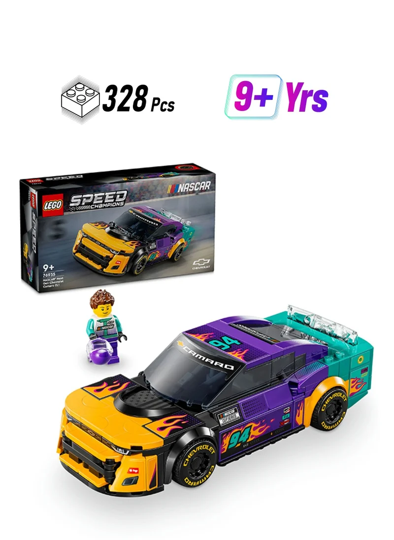 ليغو Speed Champions Nascar Next Gen Chevrolet Camaro Zl1 Race Car Toy, Vehicle Playset, Model Building Set For Kids, Racing Gift For Boys And Girls Aged 9 And Over (328 Pieces) 76935