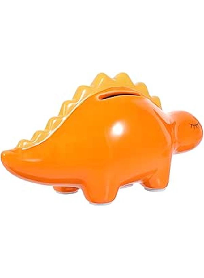 VANZACK Ceramic Dinosaur Piggy Bank For Kids Coin Money Saving Pot Cartoon 23.5 X 8.5 X 10.5 Cm Birthday Gift - Image 1
