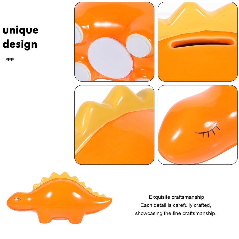 VANZACK Ceramic Dinosaur Piggy Bank For Kids Coin Money Saving Pot Cartoon 23.5 X 8.5 X 10.5 Cm Birthday Gift - Image 4