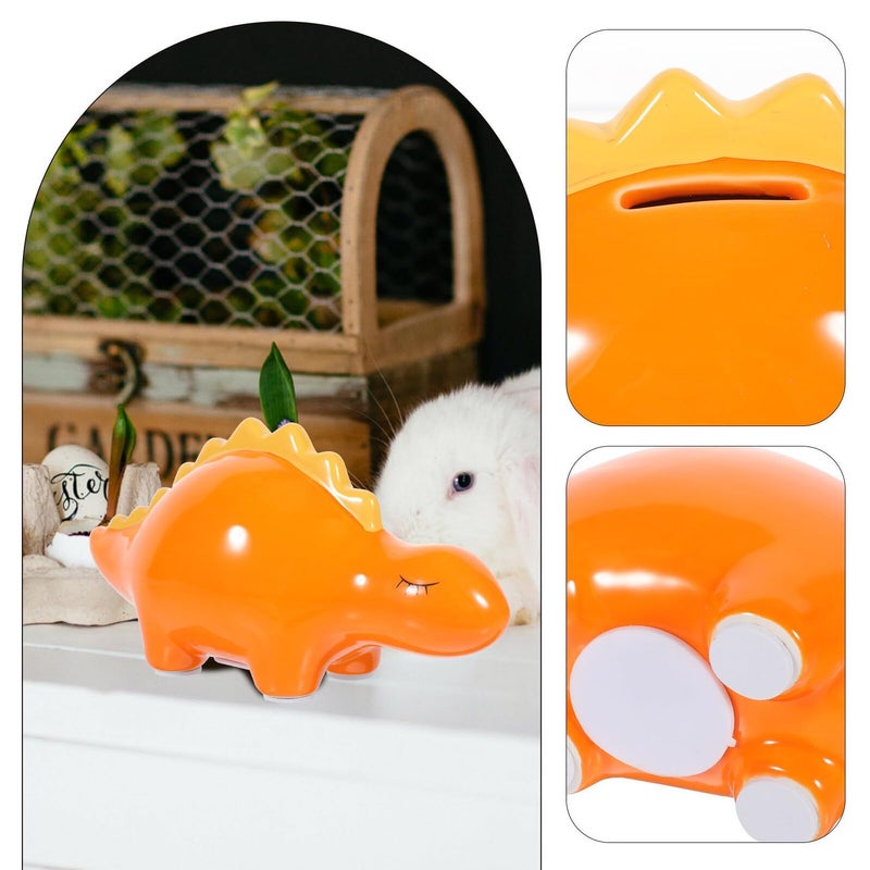 VANZACK Ceramic Dinosaur Piggy Bank For Kids Coin Money Saving Pot Cartoon 23.5 X 8.5 X 10.5 Cm Birthday Gift - Image 5