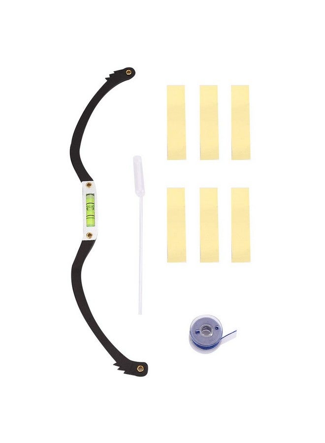 Yinhing Eyebrow Rulereyebrow Line Marker Rulereyebrow Mapper With Stringsbow Mapper Tool With Mapping Thread Positioning Liner Sponge Measure Marker Ruler Tool(Black) - Image 1