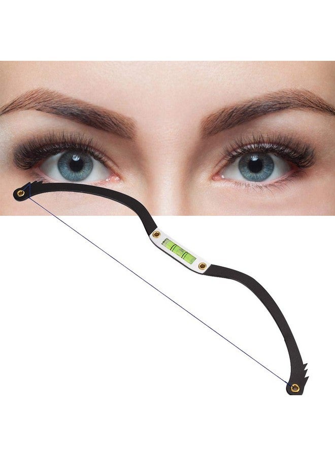 Yinhing Eyebrow Rulereyebrow Line Marker Rulereyebrow Mapper With Stringsbow Mapper Tool With Mapping Thread Positioning Liner Sponge Measure Marker Ruler Tool(Black) - Image 2