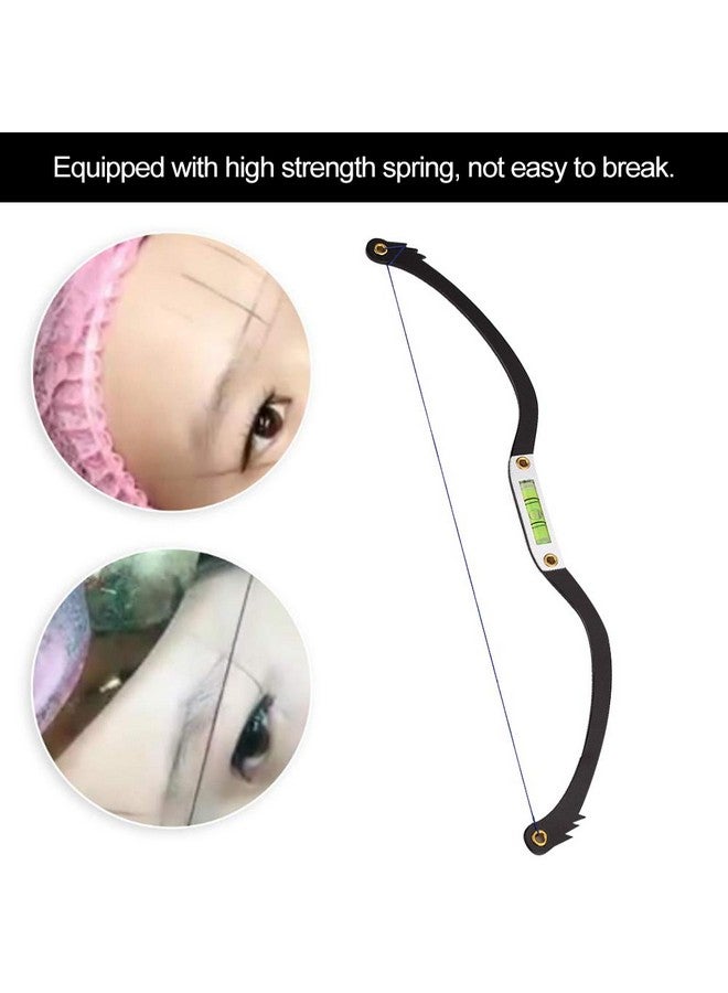 Yinhing Eyebrow Rulereyebrow Line Marker Rulereyebrow Mapper With Stringsbow Mapper Tool With Mapping Thread Positioning Liner Sponge Measure Marker Ruler Tool(Black) - Image 3