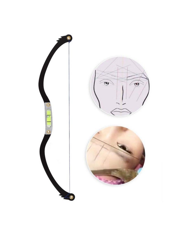 Yinhing Eyebrow Rulereyebrow Line Marker Rulereyebrow Mapper With Stringsbow Mapper Tool With Mapping Thread Positioning Liner Sponge Measure Marker Ruler Tool(Black) - Image 4