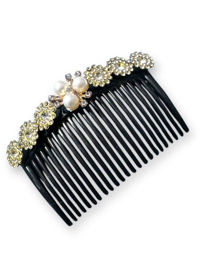 CROWNNIMREET Hair Claw Clips, Decorative Alloy Side Combs, Bridal Hair Accessories, Bun Hairpins for Ladies (Design 2, Pack of 1) - Image 1