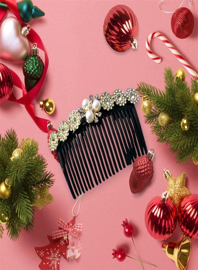 CROWNNIMREET Hair Claw Clips, Decorative Alloy Side Combs, Bridal Hair Accessories, Bun Hairpins for Ladies (Design 2, Pack of 1) - Image 3