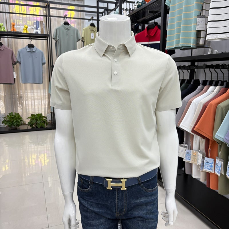 Men's Quick Dry Summer Polo Shirt Short Sleeve Breathable Casual Top - Image 3