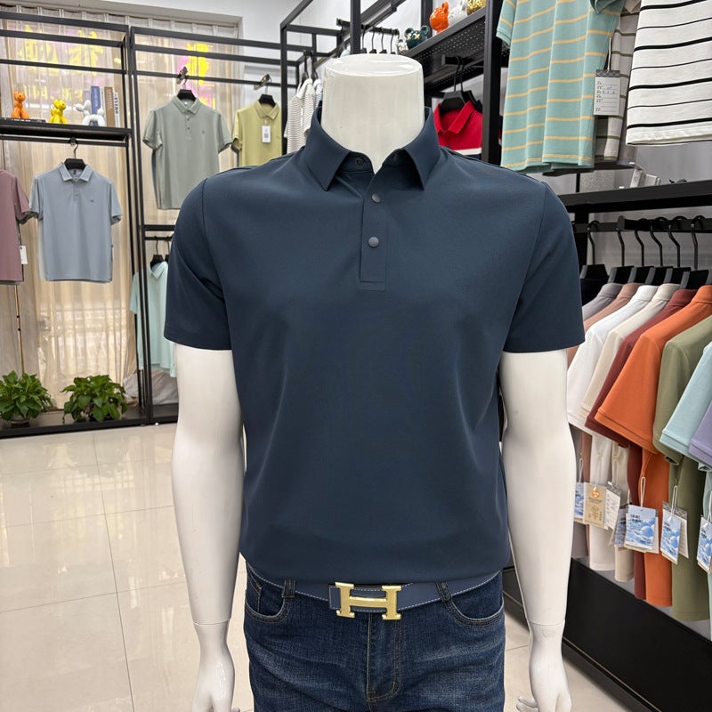 Men's Quick Dry Summer Polo Shirt Short Sleeve Breathable Casual Top - Image 2