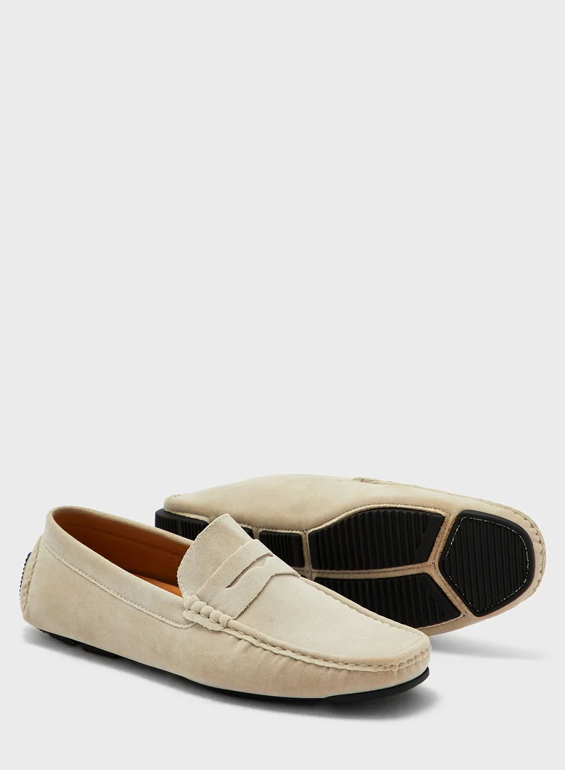 Robert Wood Faux Suede Loafers