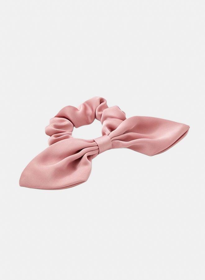 FOREVER 21 Ruched Satin Bow Hair Scrunchie  - Image 3