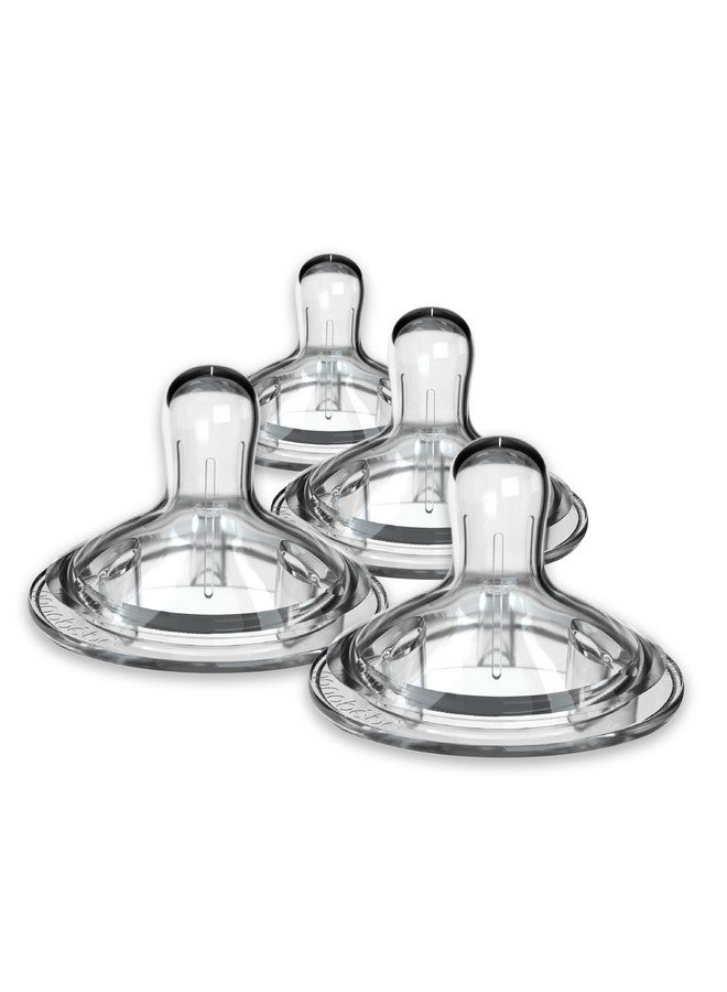 Nanobebe Nipples Baby Bottle Nipples, Silicone Nipple, Triple Vented, Ready to Use, 4 Pack, Fast Flow - Image 1