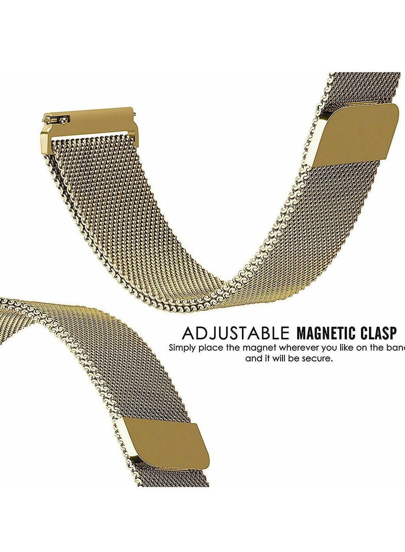 Compatible with Huawei Watch Fit Watch band , Milanese Loop Magnetic Stainless Steel Replacement Wrist Strap Bracelet Watch Band for Huawei Watch Fit (GOLD) - Image 5