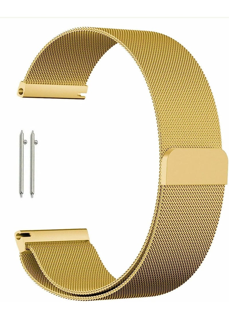 Compatible with Huawei Watch Fit Watch band , Milanese Loop Magnetic Stainless Steel Replacement Wrist Strap Bracelet Watch Band for Huawei Watch Fit (GOLD) - Image 4